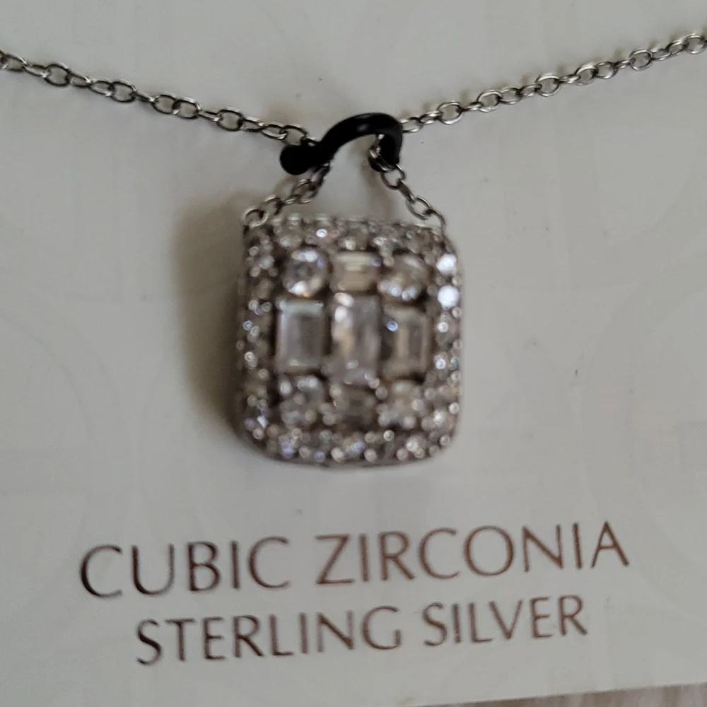Cubic Zirconia - Sterling Silver necklace - Picture 3 of 3